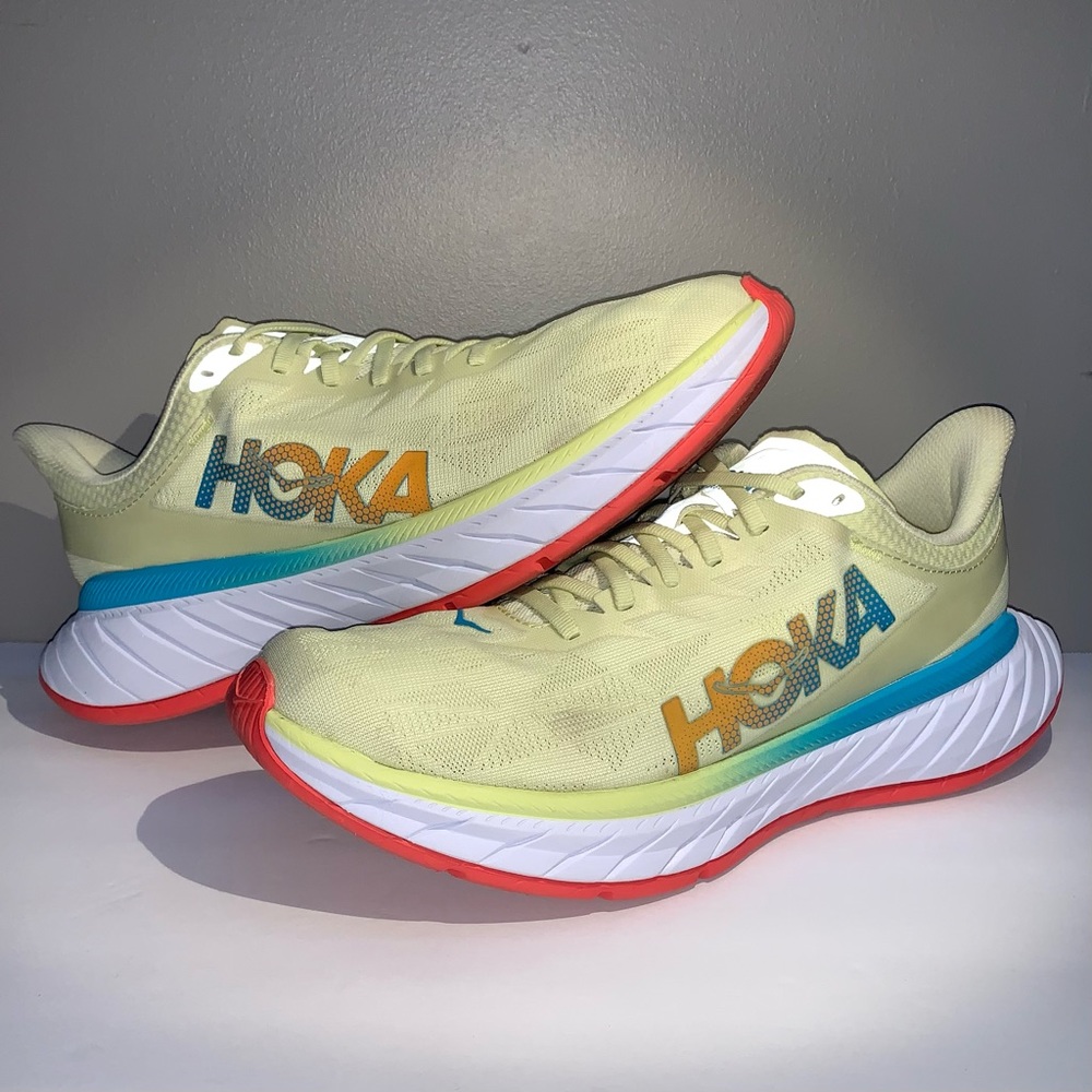 Hoka One One Carbon X 2 Running Athletic Shoes Womens Size 10 Yellow F27221B
